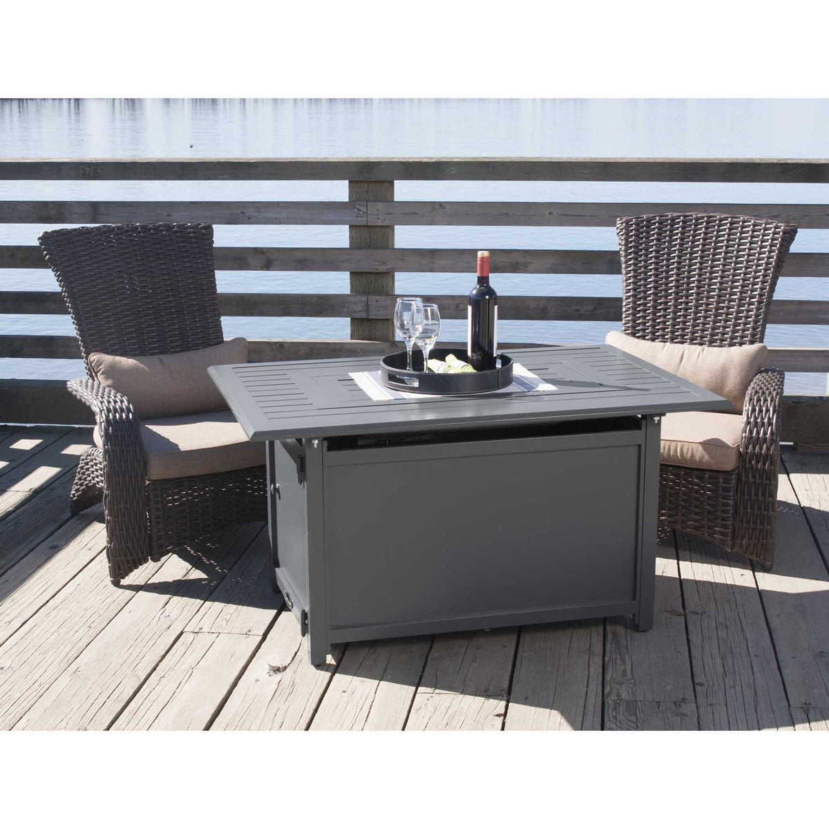 Paramount Fire Table Linear Paramount Gale Aluminum Convertible Fire Table – BBQ Tank Express
