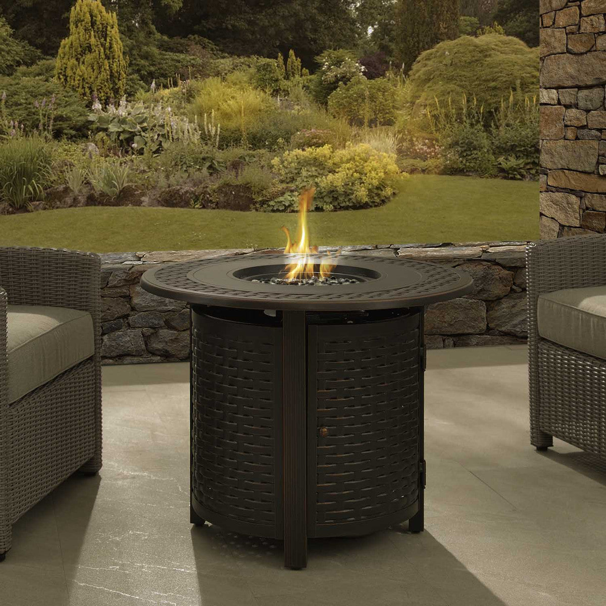 Paramount Isaac Convertible Aluminum Firepit Table