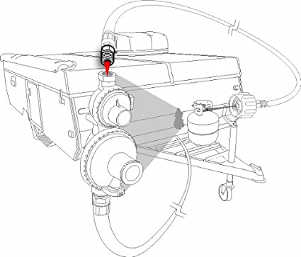 Propane Fitting - 1/4" Male NPT x 1/4" Female Inverted Flare