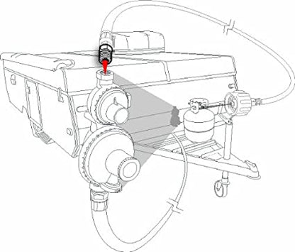 Propane Fitting - 1/4" Male NPT x 1/4" Female Inverted Flare